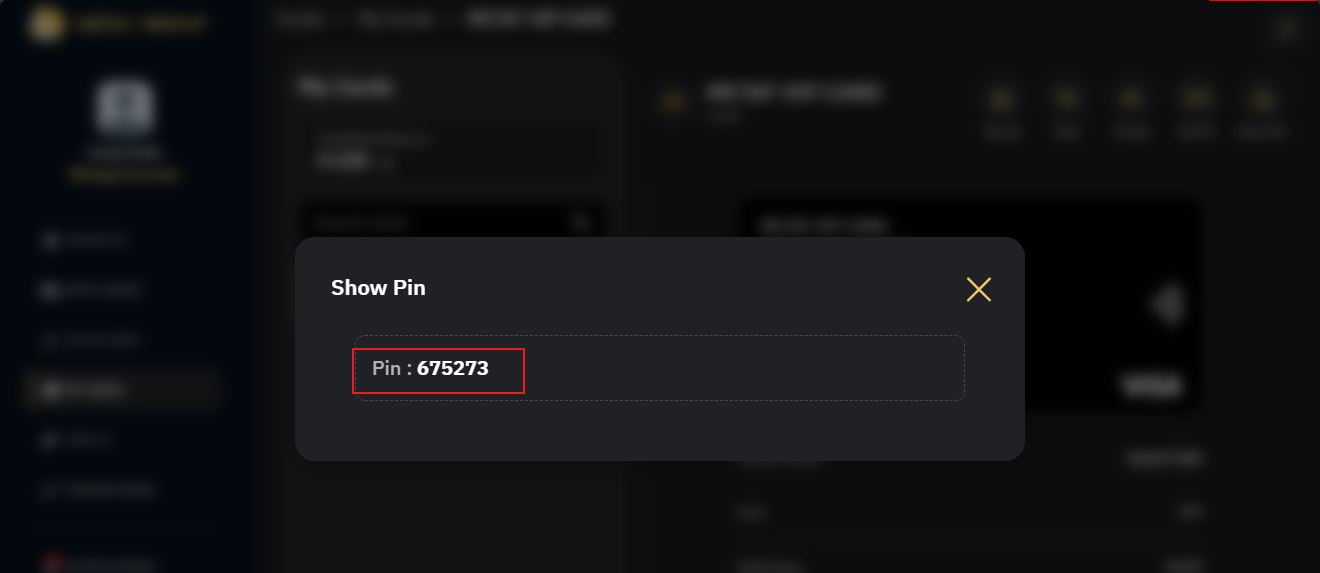 Show Pin icon